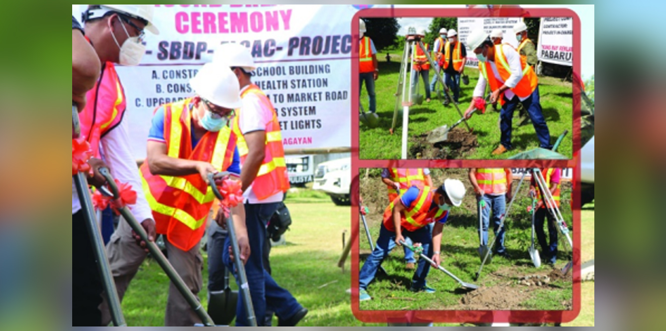 DILG Regional Director, Jonathan Paul M. Leusen, Jr. and Assistant Regional Director, Elpidio A. Durwin, together with the local officials and functionaries of the Province of Cagayan, led by Gov. Manuel N. Mamba, join the groundbreaking of SBDP projects.
