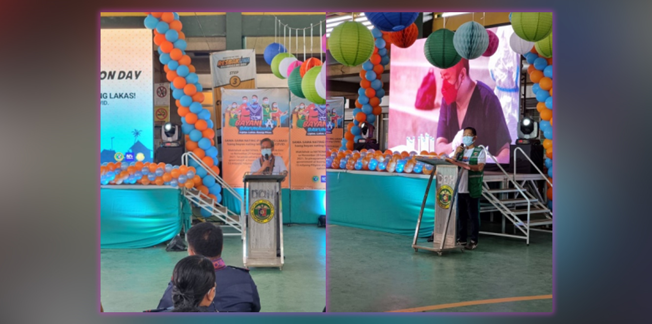 (Left to right) DILG Regional Director, Jonathan Paul M. Leusen, Jr., DOH Assistant Secretary Kenneth Ronquillo and DOH Regional Director, Rio L. Magpantay give their messages during the first day and launching of the Bayanihan Bakunahan in Region 2.