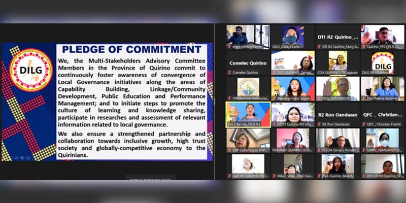 The Multi-Stakeholders Advisory Committee (MSAC) members recite the pledge of commitment.