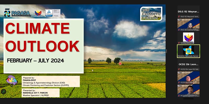 DOST-PAGASA presents the climate outlook for Region 2 for February to July 2024