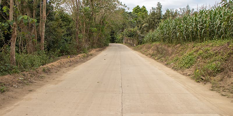 The rehabilitated and upgraded Taliktik-Dallao road covers a total span of 2.1 kilometers.