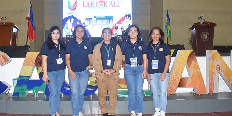 DILG Regional Director Agnes A. De Leon with DC Elsbeth Maralli, ADC Barcena attend, Atty. Kymverlie P. Mallo and DMO I Ernalyn Agbayani attend the LAB for ALL Caravan held at the Cagayan Sports Coliseum