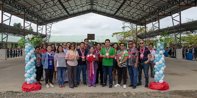 Ceremonial ribbon cutting of the SGLG-IF project