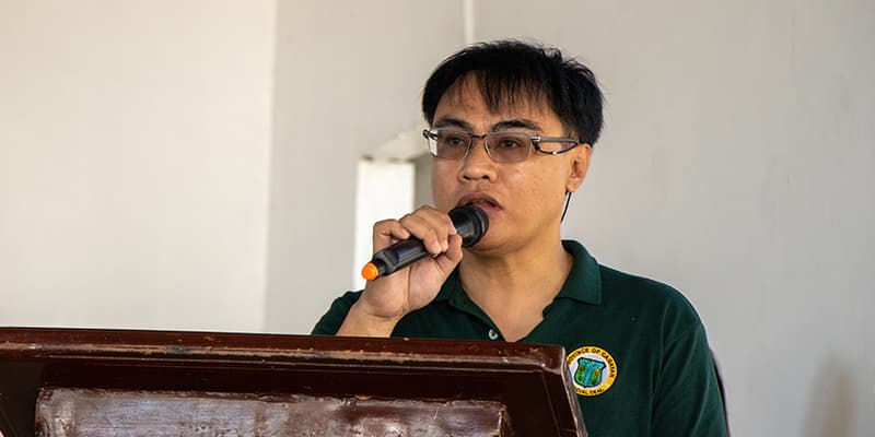 Municipal Health Officer Cesar Cating, MD., expresses gratitude for the newly acquired ambulance, anticipating improved services during accidents and medical emergencies.